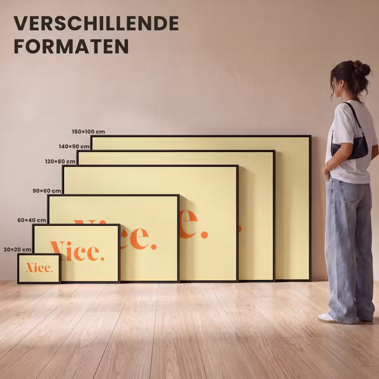 Canvas met lijst - Nice - Oranje - Geel - Minimalistisch — 7