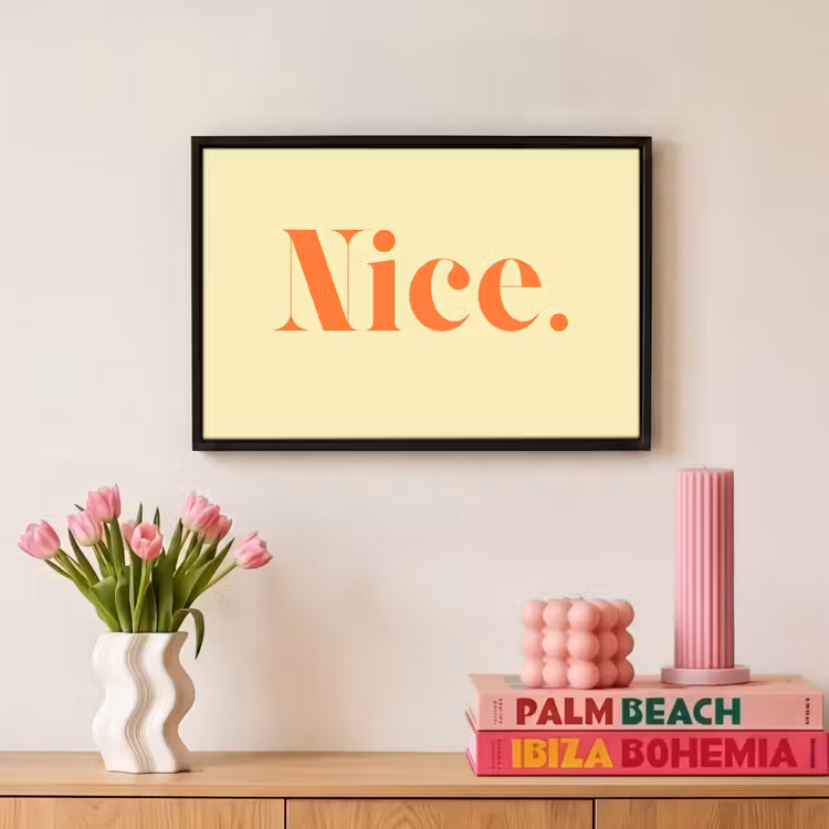 Canvas met lijst - Nice - Oranje - Geel - Minimalistisch — 8