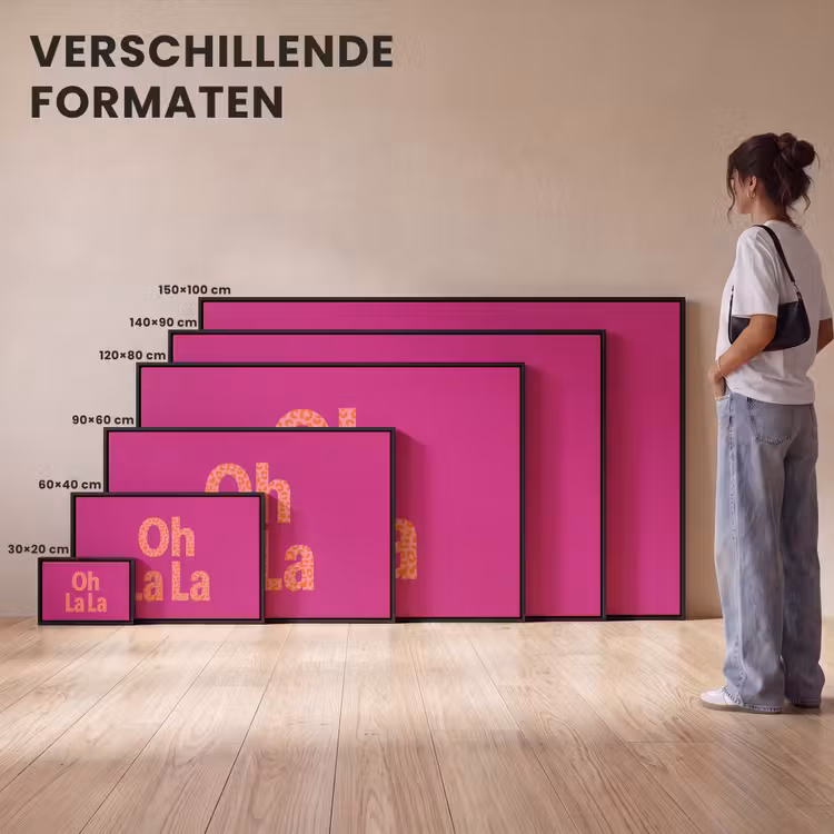 Canvas met lijst - Oh la la - Luipaardprint - Roze — 7