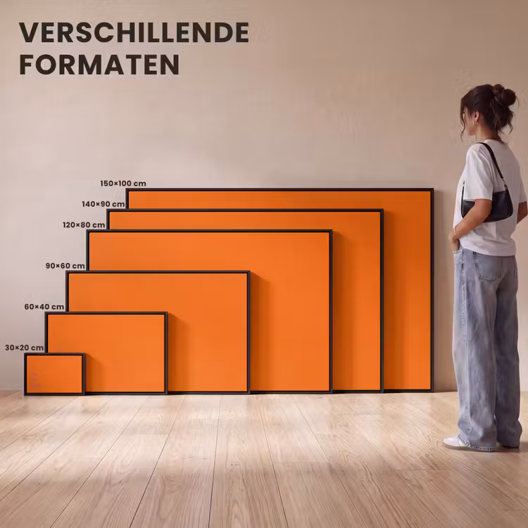 Canvas met lijst - See te good - Paars - Oranje — 7