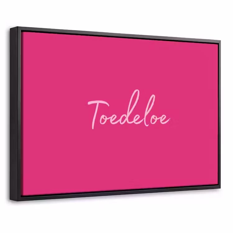Canvas met lijst - Toedeloe - Roze — 1