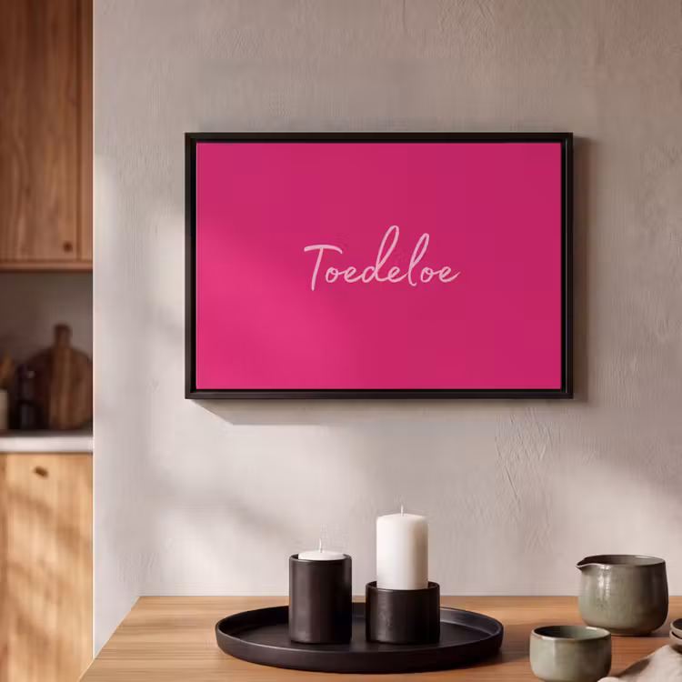 Canvas met lijst - Toedeloe - Roze — 2