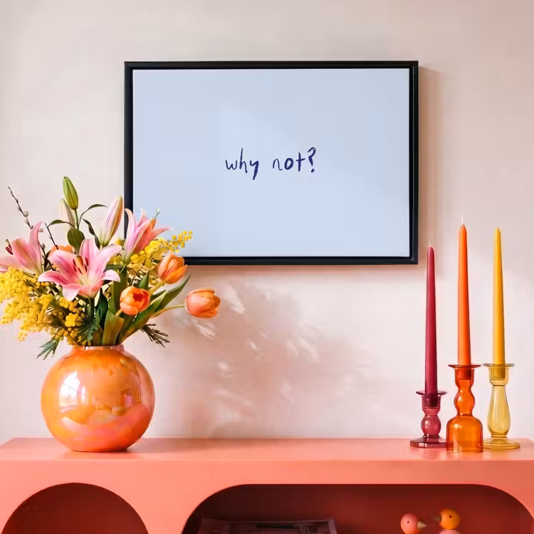 Canvas met lijst - Why not - Blauw - Donker blauw - Quote — 4