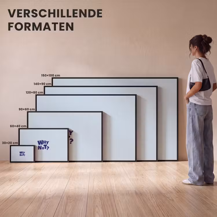 Canvas met lijst - Why not - Blauw - Licht blauw - Quote — 7