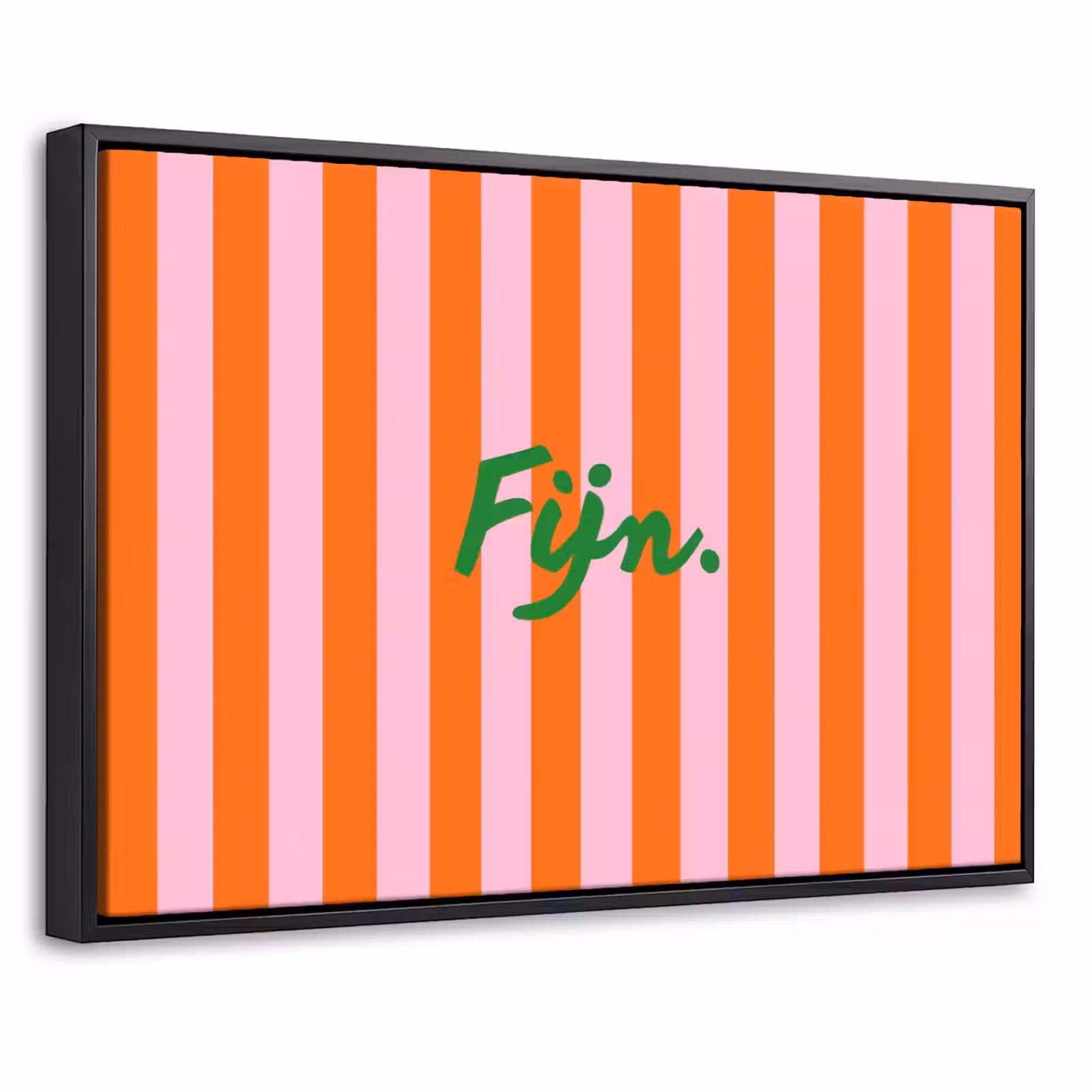 Canvas met lijst - Pattern - Orange - Fine - Stripes — 1