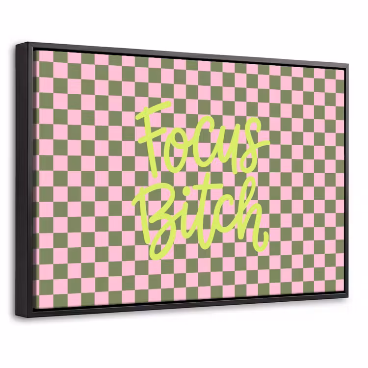 Canvas met lijst - Focus - Vakken - Roze — 1