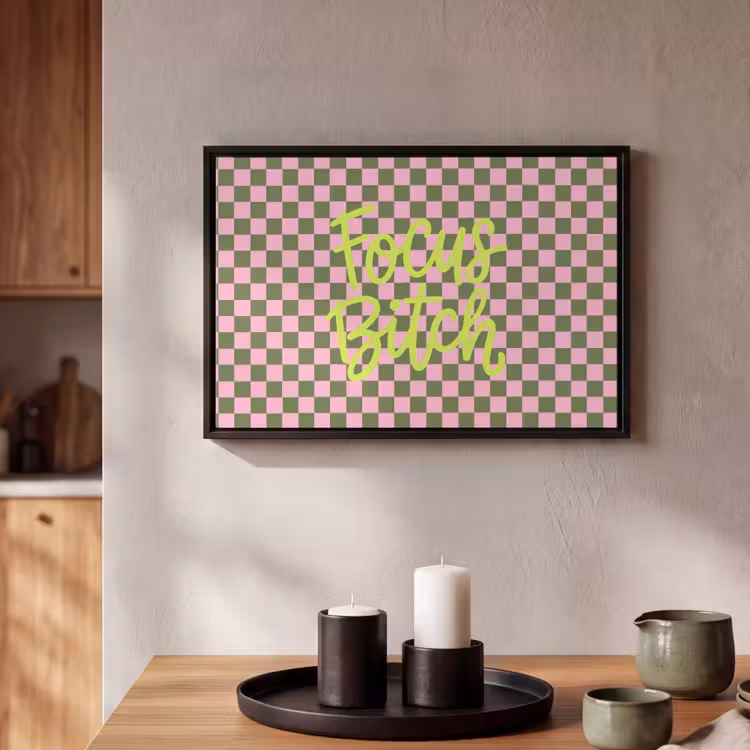 Canvas met lijst - Focus - Vakken - Roze — 2