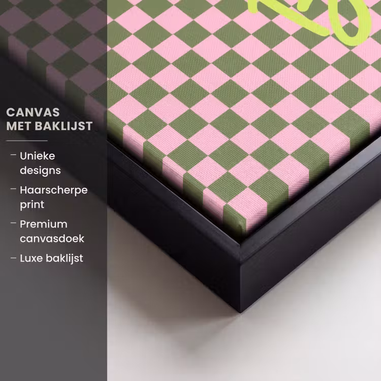 Canvas met lijst - Focus - Vakken - Roze — 5