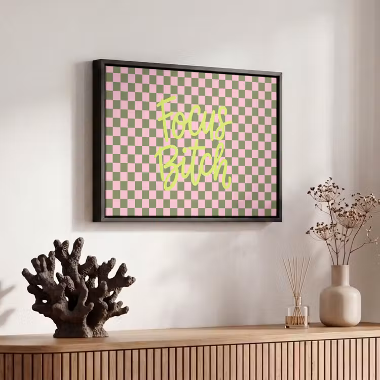 Canvas met lijst - Focus - Vakken - Roze — 6