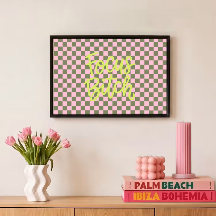 Canvas met lijst - Focus - Vakken - Roze — 8