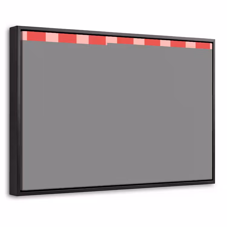 Canvas met lijst - Strepen - Rood - Try again — 1