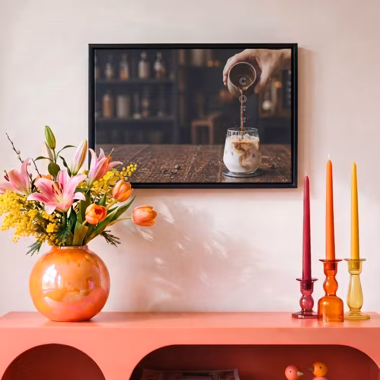 Canvas met lijst - Espresso - Melk - Café — 4