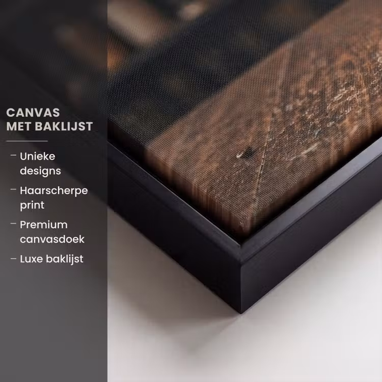 Canvas met lijst - Espresso - Melk - Café — 5