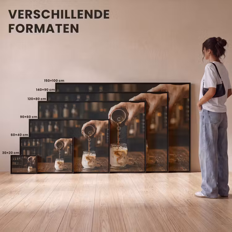 Canvas met lijst - Espresso - Melk - Café — 7