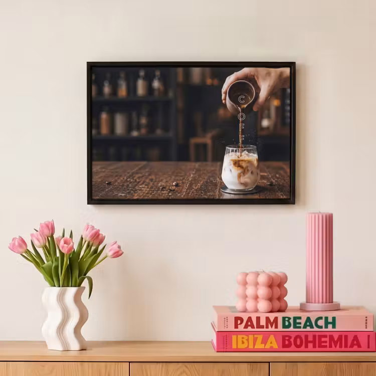 Canvas met lijst - Espresso - Melk - Café — 8