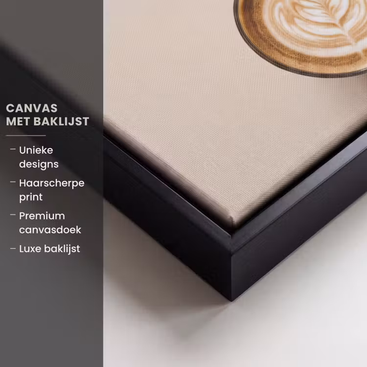 Canvas met lijst - Koffie - Obessive Coffee Disorder - Beige — 5