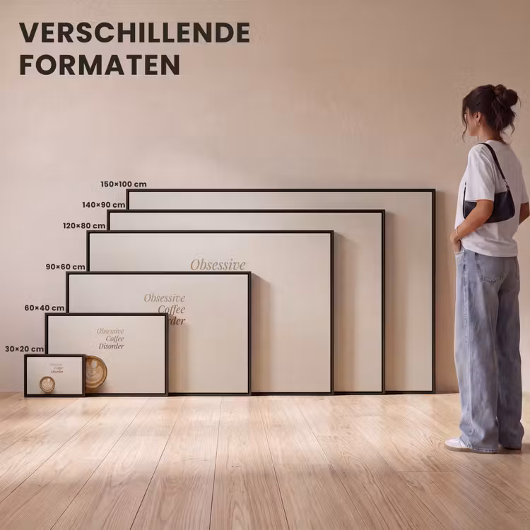 Canvas met lijst - Koffie - Obessive Coffee Disorder - Beige — 7