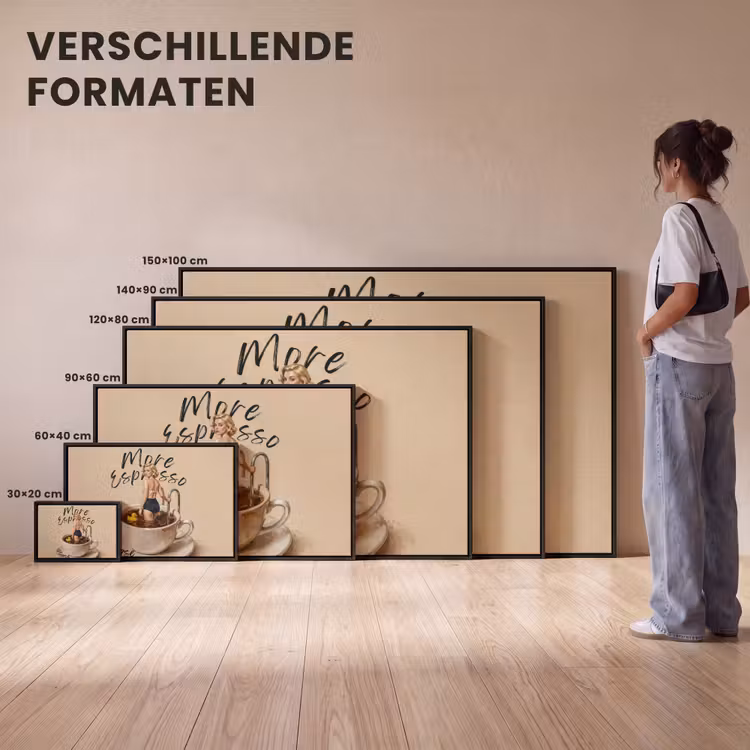 Canvas met lijst - More espresso - Koffie - Eend — 7