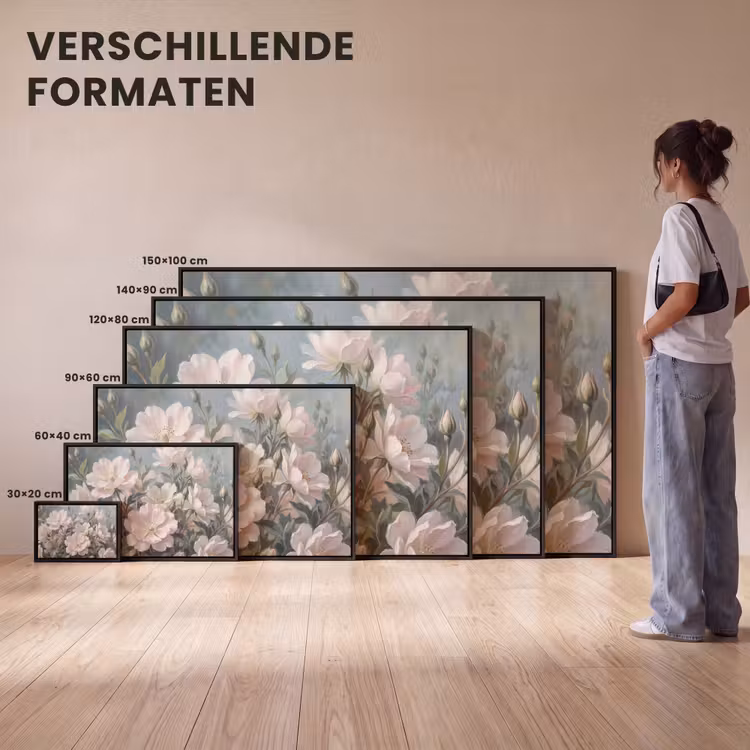 Canvas met lijst - Rozen - Illustratie - Roze — 7