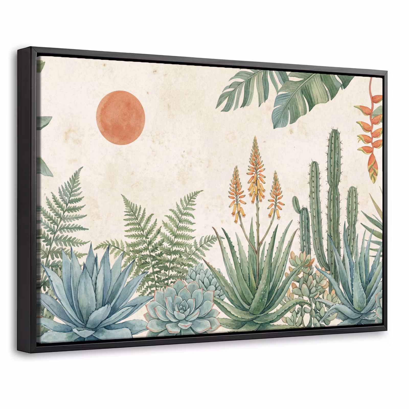Canvas met lijst - Woestijn - Planten - Groen — 1