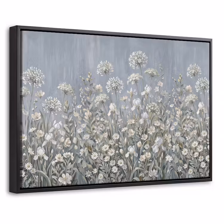 Canvas met lijst - Bloemen - Botanisch - Blauw — 1