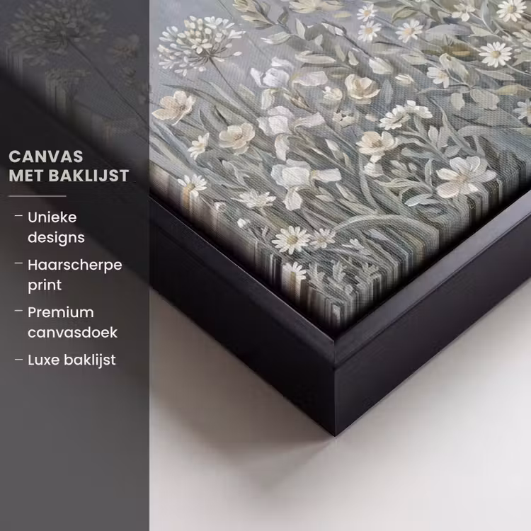 Canvas met lijst - Bloemen - Botanisch - Blauw — 5