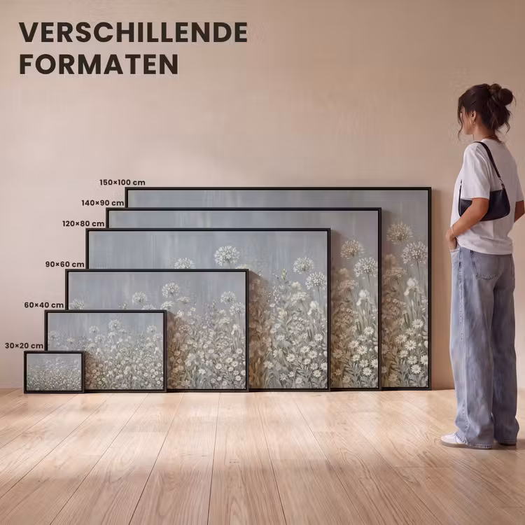 Canvas met lijst - Bloemen - Botanisch - Blauw — 7