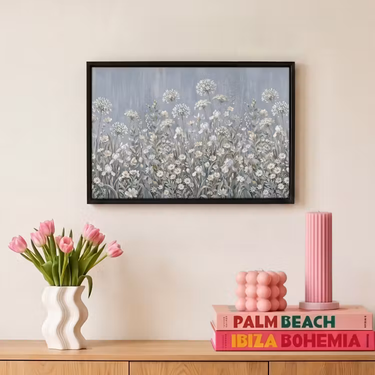Canvas met lijst - Bloemen - Botanisch - Blauw — 8