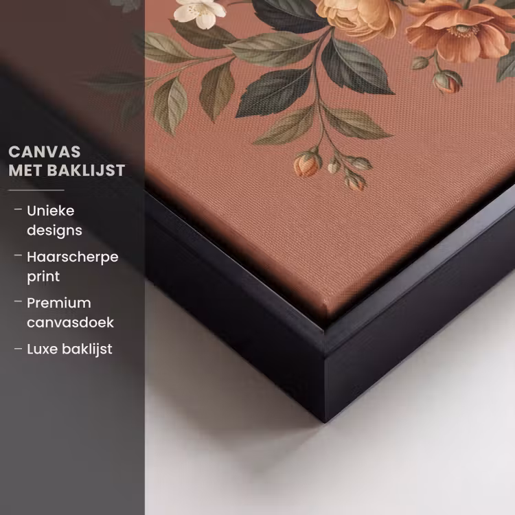Canvas met lijst - Boeket - Retro - Kleurrijk — 5