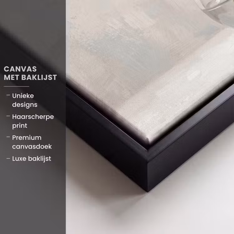 Canvas met lijst - Gipskruid - Vaas - Wit — 5