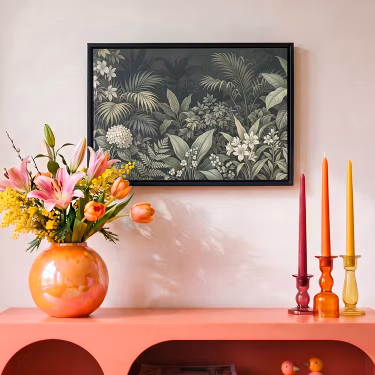 Canvas met lijst - Jungle - Bladeren - Botanisch - Groen — 4