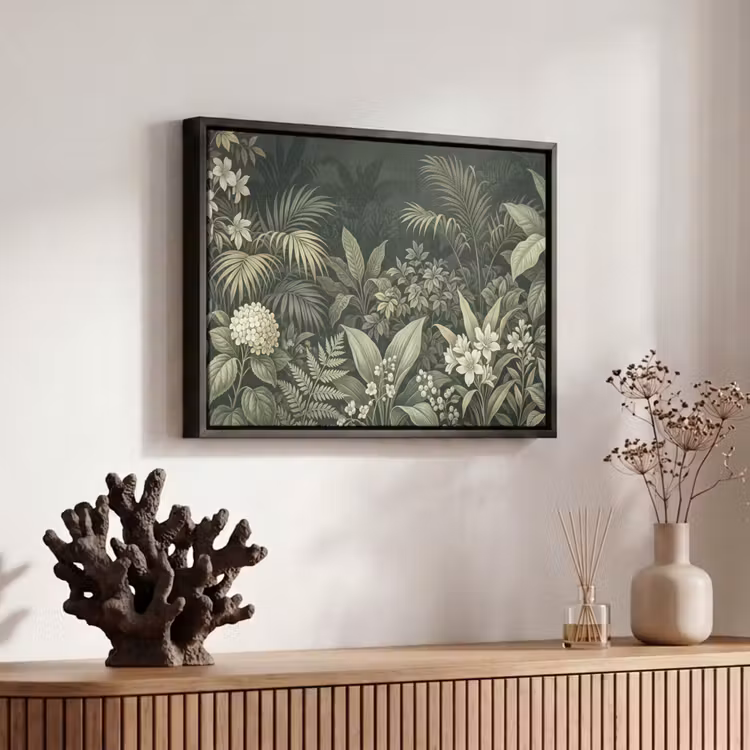 Canvas met lijst - Jungle - Bladeren - Botanisch - Groen — 6