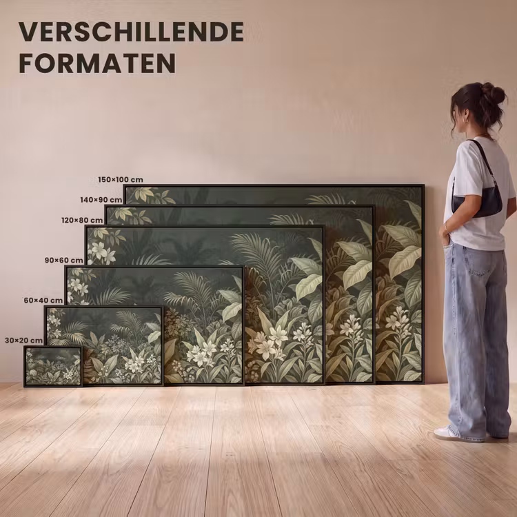 Canvas met lijst - Jungle - Bladeren - Botanisch - Groen — 7