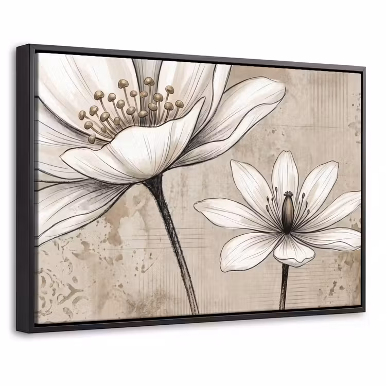 Canvas met lijst - Modern - Design - Wit — 1