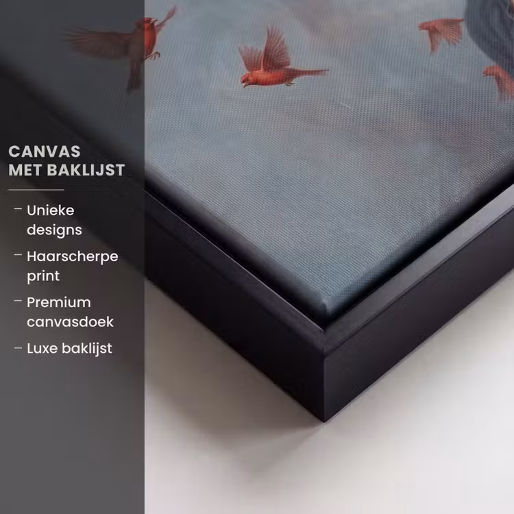 Canvas met lijst - Portret - Krachtig - Rood — 5