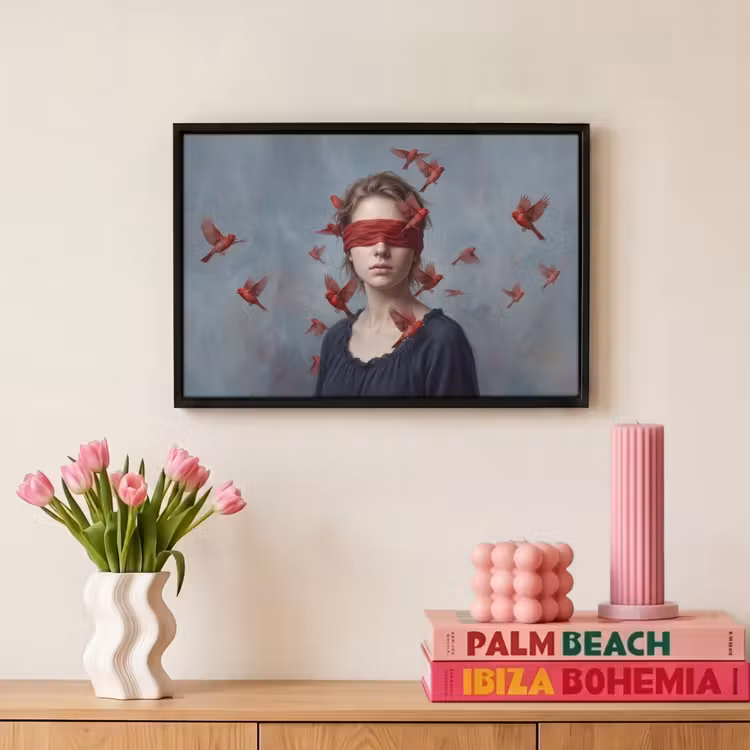 Canvas met lijst - Portret - Krachtig - Rood — 8