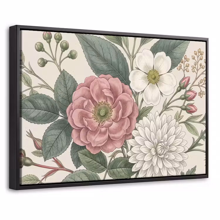 Canvas met lijst - Romantisch - Design - Kleurrijk — 1