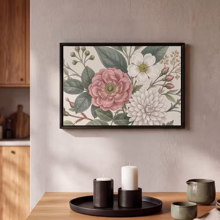 Canvas met lijst - Romantisch - Design - Kleurrijk — 2