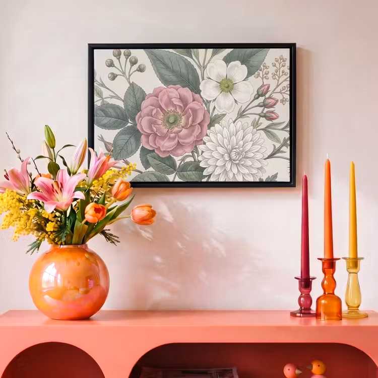 Canvas met lijst - Romantisch - Design - Kleurrijk — 4