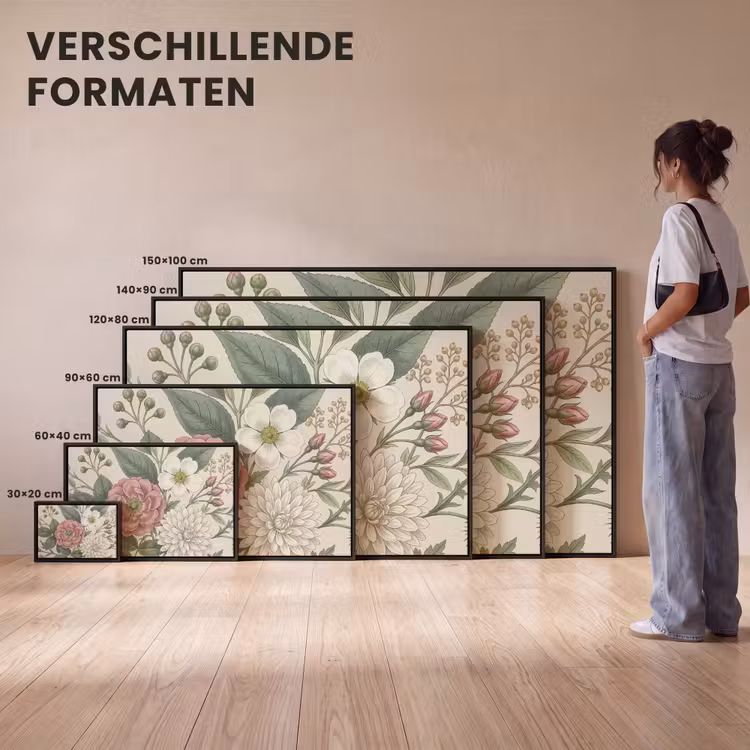 Canvas met lijst - Romantisch - Design - Kleurrijk — 7