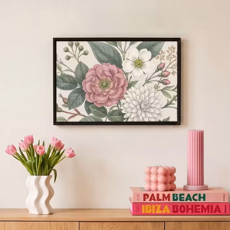 Canvas met lijst - Romantisch - Design - Kleurrijk — 8