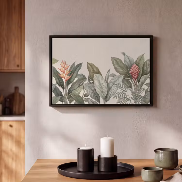 Canvas met lijst - Tropisch - Planten - Modern - Groen — 2