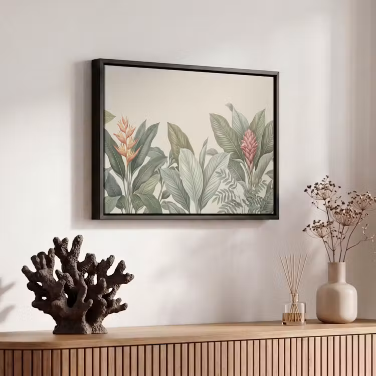 Canvas met lijst - Tropisch - Planten - Modern - Groen — 6