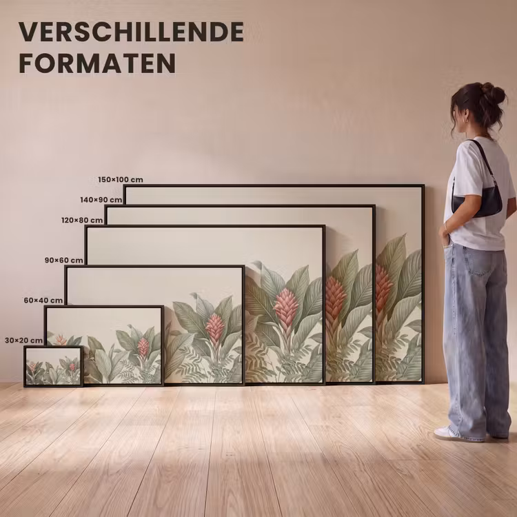 Canvas met lijst - Tropisch - Planten - Modern - Groen — 7