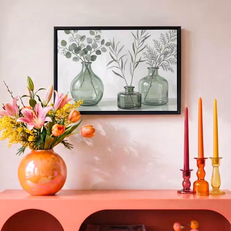 Canvas met lijst - Vazen - Bladeren - Groen — 4