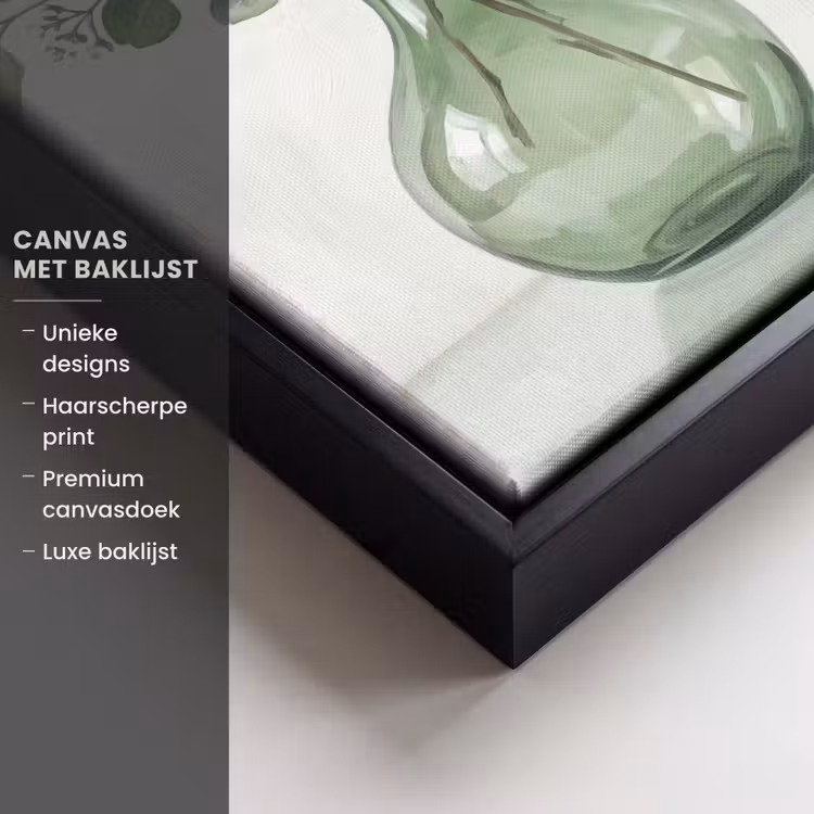 Canvas met lijst - Vazen - Bladeren - Groen — 5