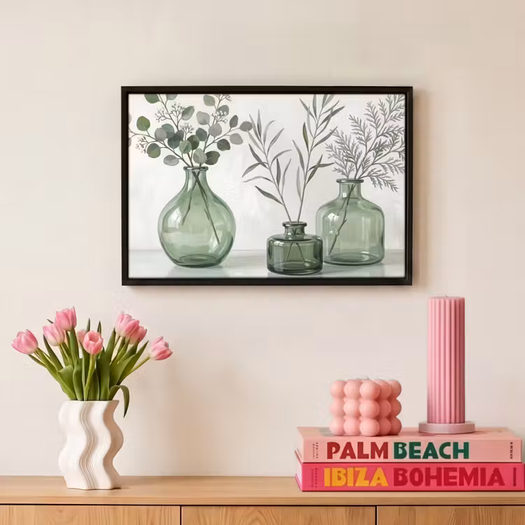 Canvas met lijst - Vazen - Bladeren - Groen — 8