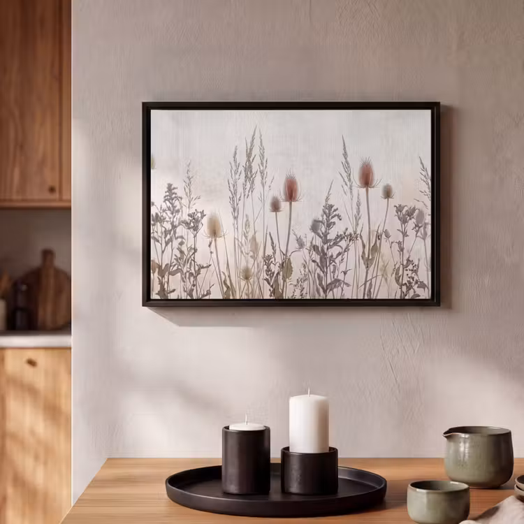 Canvas met lijst - Weidebloemen - Design - Sepia — 2