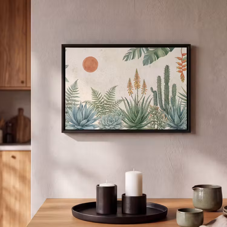 Canvas met lijst - Woestijn - Planten - Groen — 2