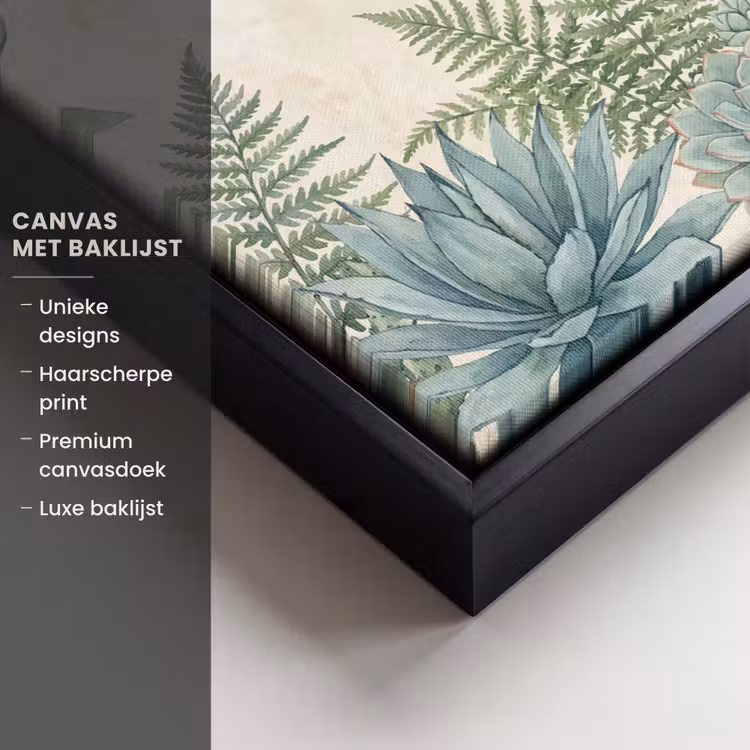 Canvas met lijst - Woestijn - Planten - Groen — 5